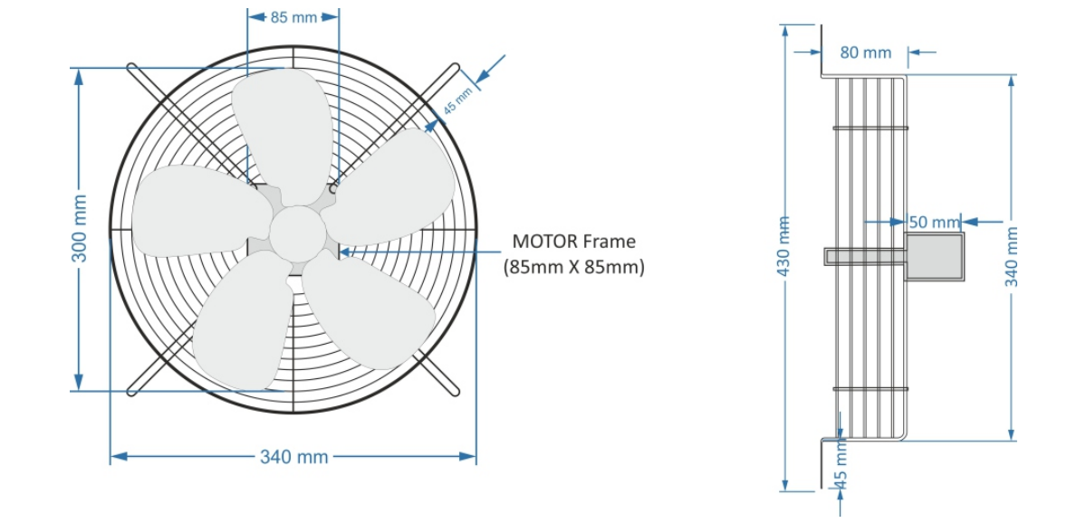 300mm Cabin Fan Diagram